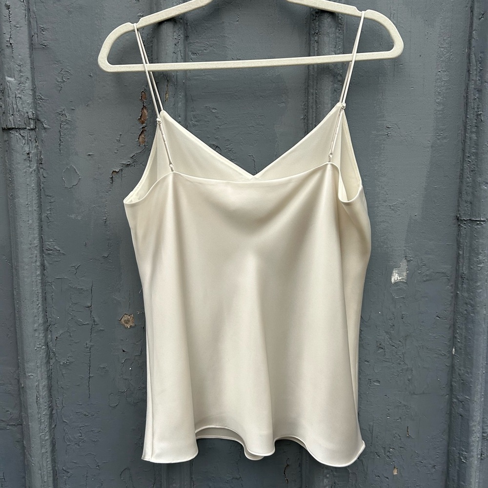 Club Monaco cream satin camisole, size Large - Picture 3 of 5